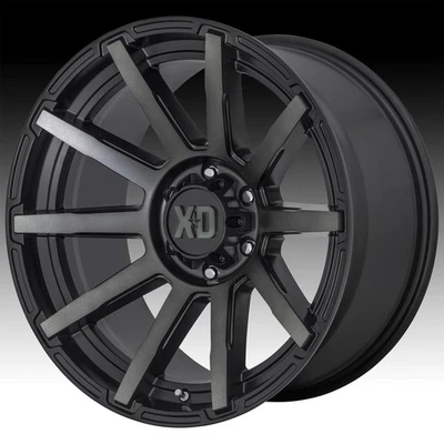 XD Series XD847 Outbreak Satin Black Machined Gray Tint 18x9 5x5.5 0mm - Image 1 of 3