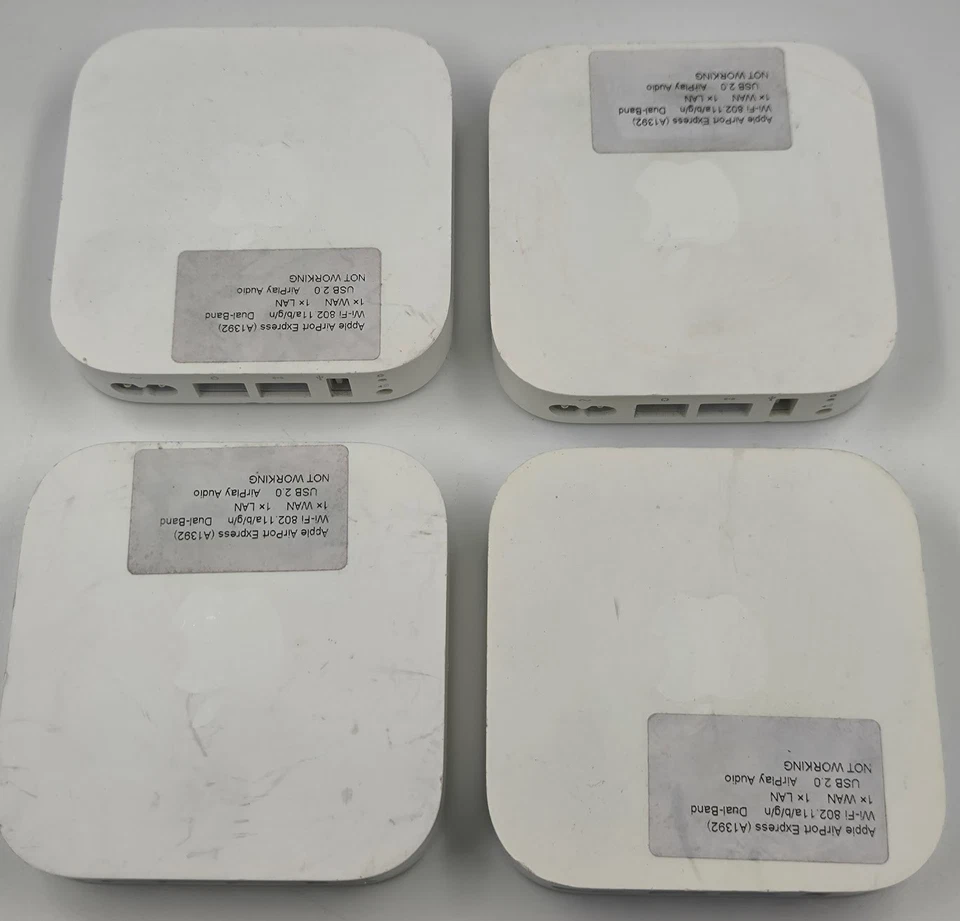 Lot of 4 Apple A1392 AirPort Express Base Stations - Not Working - Image 1 of 4