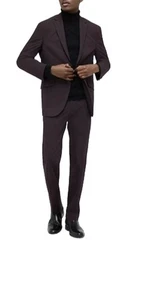 Kenneth Cole Slim Stretch Wine Suit 38 S / 31 x 32 NEW $395 COKK2FBZ0026 - Picture 1 of 6