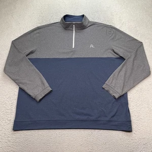 Rhoback  Q-Zip Performance Pullover XXL Longsleeve Stretch Gray Blue Golf - Picture 1 of 7