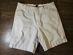 J Crew Shorts Men's 34W Broken In Regular Fit Khaki Tan beige Bottom - Picture 1 of 6