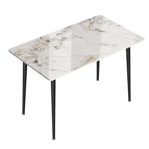 Bar Desk Eating Marble Table for Dining Breakfast Kitchen Home Restaurant Cafe - Picture 1 of 31