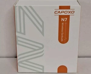 Capoxo N7 White LED Power Display Waterproof Wireless Bluetooth Earbuds New - Photo 1 sur 5