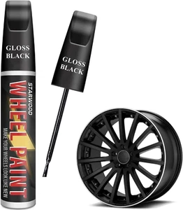 STARWOOD Gloss Black Rim Touch up Paint, Wheel Repair Paint Quick and Easy, for - Picture 1 of 9