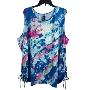 Swimsuits For All Womens Tie Dye Tunic Beach Cover Up Top Stretch 30/32 - Picture 1 of 7