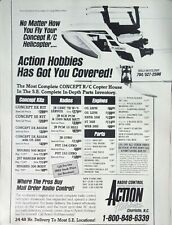 Vintage 1990 RC Action Hobbies Print Ad Ephemera Wall Art Decor Helicopters