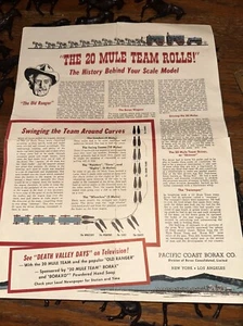 Vintage Twenty Mule Team Plastic Scale Model Kit "The 20 Mule Team Rolls" - Picture 1 of 8