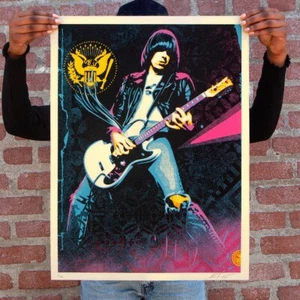 OBEY GIANT Johnny Ramone Smokin Strings Print Sold Out LE 600 IN HAND SHIPS ASAP - Picture 1 of 1
