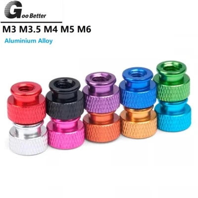 M3 M3.5 M4 M5 M6 Rändelmutter hohe Form Mutter Rändelmuttern Aluminum eloxiert  - Bild 1 von 4