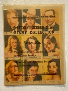 Vintage 1932 National Screen Star Stamp Collection Set of 18 - Picture 1 of 2