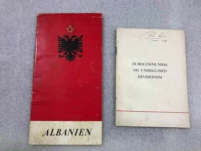 old 2 albanian small books leaflets-Enver Hoxha-communism time-1977-1988-rare - Image 1 of 3