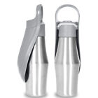  Bottle Portable Dog Accessories Dog  Dispenser - Stainless Steel E0D8