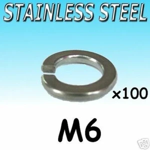 Acciaio Inox Molla Rondelle M6 Marine Barca Ecc. 100pk - Picture 1 of 1