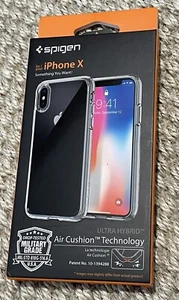 Spigen Ultra Hybrid Case for iPhone X Clear - Picture 1 of 3
