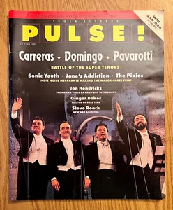 Pulse! Magazine Tower Records October 1990 Carreras Domingo Pavarotti - Picture 1 of 1