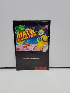 Math Blaster Instruction Booklet Manual Super Nintendo SNES - Picture 1 of 4