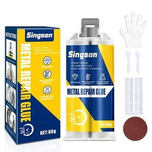 Metal Repair Glue, 2 Pack 5.64OZ Metal Epoxy Glue Heavy Duty, High-Temperatur... - Picture 1 of 6