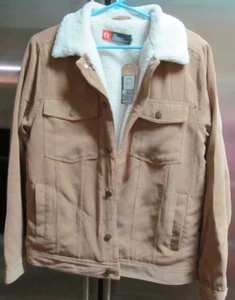 NWT OUTDOORSMAN Men's Sherpa Lined Midweight Corduroy Jacket ~ Toffee ~ Size S - Picture 1 of 8