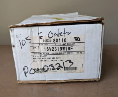 *NEW* Powerlighting Products 16V2319W18F Hi-Intensity Discharge Lamp Ballast (a) - Image 1 of 4