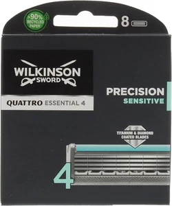 Wilkinson Sword Quattro, 8pz Cartucce Di Ricambio con 4 Lame in Titanio - Foto 1 di 8