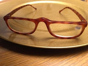 +3.50 chunky half eye ready readers amber color frame - Picture 1 of 2