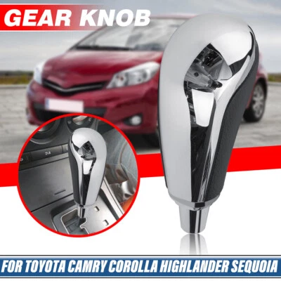 Gear Shift Knob For Toyota Camry 2006-15 Corolla Highlander Sequoia Lexus Silver - Image 1 of 4