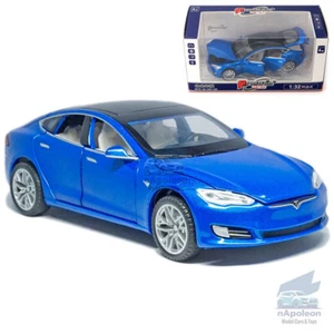 Tesla Model S 100D 1:32 Model Car Diecast Toy Vehicle Collection Kids Gift Blue - Picture 1 of 12