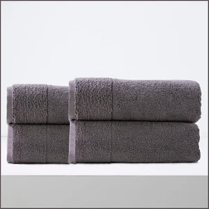 Renee Taylor Aireys 650 GSM Zero Twist 4 Pack Bath Sheet Towel Nickel - Picture 1 of 4