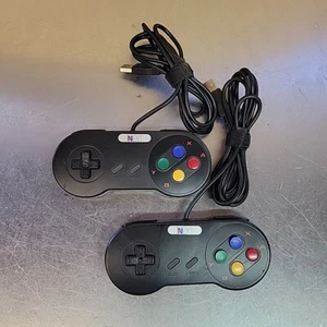2 Pack iNNEXT Retro USB SNES Controller (Black) - Picture 1 of 5