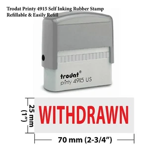 Withdrawn - Extra Large Trodat 4915 Self Inking Rubber Stamp - Picture 1 of 6