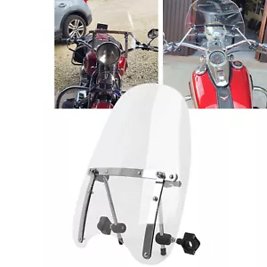 Deflector de parabrisas transparente grande + abrazaderas de barra para Honda VTX 1300 1800 - Imagen 1 de 12