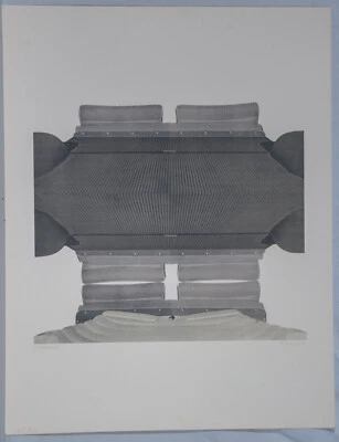 Konrad Schulz: Fabserigrafie "Rubberprojekt" handsigniert Griffelkunst 1969 - Bild 1 von 4