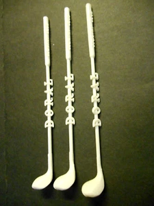 Lot of 3 Vintage MCM GOLF CLUBS DORAL Cocktail Barware Pick Swizzle Stir Sticks - Picture 1 of 4