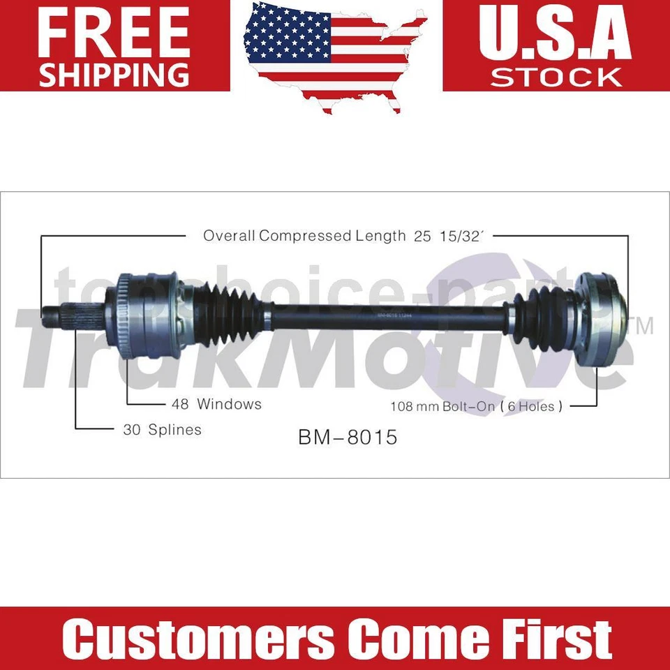 Eje CV conductor trasero izquierdo original para BMW 850Ci 5,4L tracción trasera 1995 1996 1997 1998 Foto 1 de 1