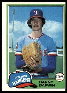 1981 Topps Danny Darwin #22 NM-MT Or Better Texas Rangers