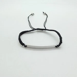 Individuelles Unisex Damen, Herren schwarzes Armband verstellbare gewebt 840102 - Picture 1 of 5