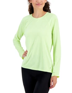 ID Ideology Active Damen Langarmshirt perforiert Tie-Back Lemoncello Größe M - Bild 1 von 2