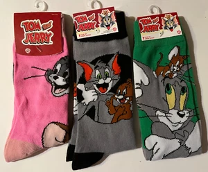 NEW! WB ~ TOM and JERRY SOCKS ~ SIZE 6-12 or 8-12 ~ CHOOSE 1 or ALL ~ 1+ SHIP - Picture 1 of 12