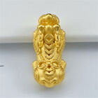 Pure 24K Yellow Gold Pendant Man Woman's Coins Pixiu Dragon Son Pendant 2.4G