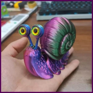 Statua lumaca stampata in 3D 6 cm/10 cm modello animale decorazione scrivania articolata - Foto 1 di 24