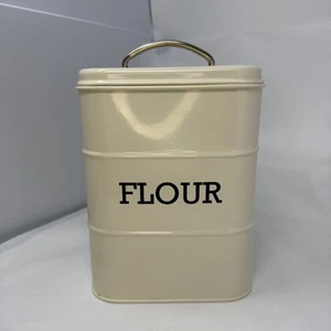 Living Nostalgia Flour Container Kitchen Craft Sturdy Metal Airtight Seal - Picture 1 of 11