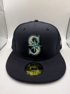 New Era 59FIFTY Seattle Mariners Classic Navy Blue MLB Fitted Size 7 1/8 - Picture 1 of 5