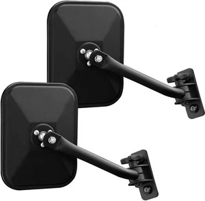 Door Off Mirror for Jeep Wrangler One Pair Rectangular Mirrors fit for 1997~2006 - Picture 1 of 6