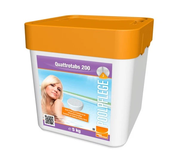 Quattrotabs 25 x 200g langsamlöslich 5 kg - Pool + Schwimmbad Wasserpflege - Bild 1 von 1