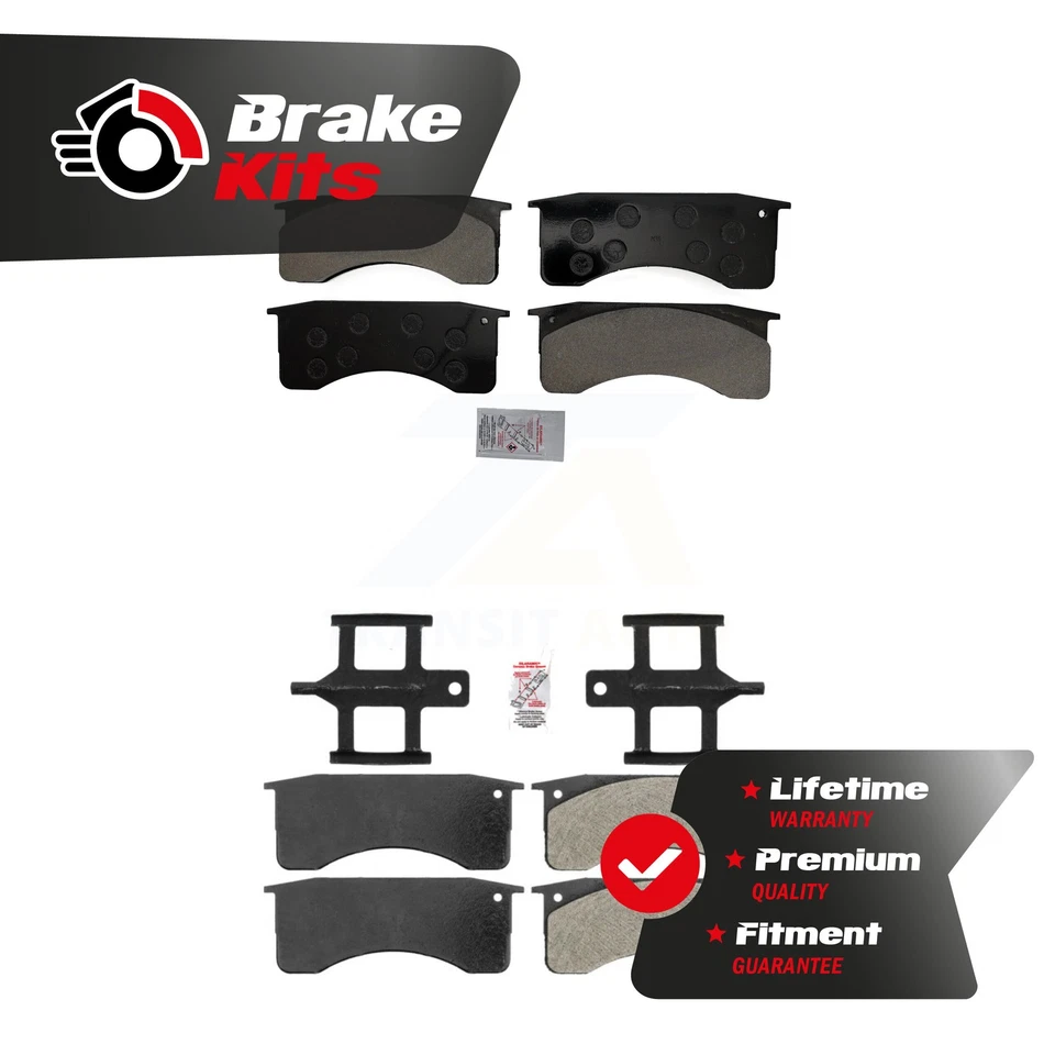 Front Rear Semi-Metallic Pads Kit For 2014-2017 IC Corporation CE School Bus - Image 1 of 1