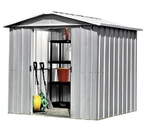 8488 Returned Yardmaster Apex Metal Garden Shed - Max External Size 6'8"x 3'11" - Picture 1 of 11