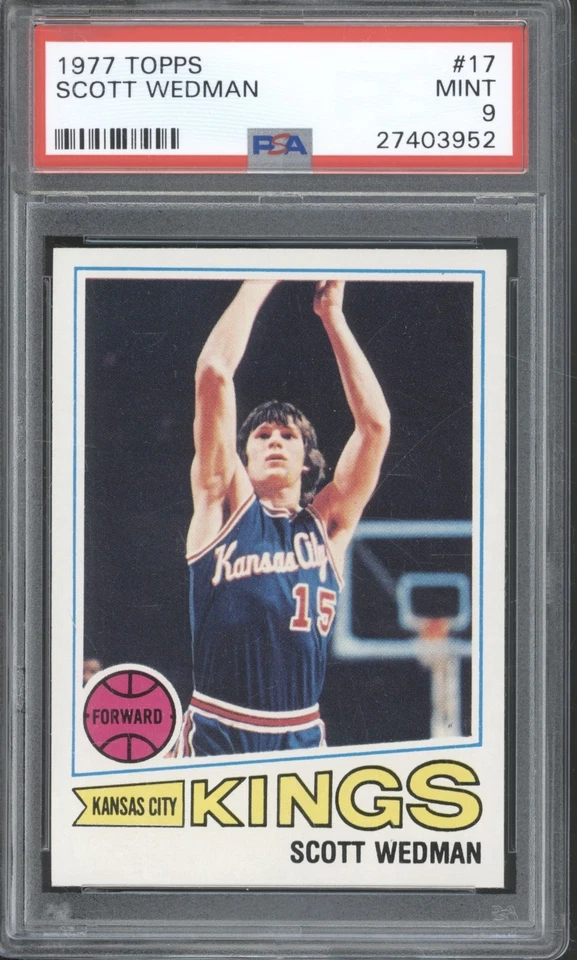 1977 Topps Basketball #17 Scott Wedman Mint PSA 9 - Image 1 of 2