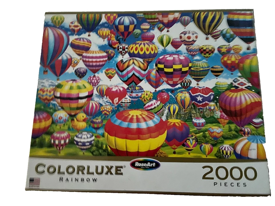 ROSE ART PUZZLE BALLOONS IN THE SKY 2000 PIECES COLORLUX RAINBOW - Image 1 of 1