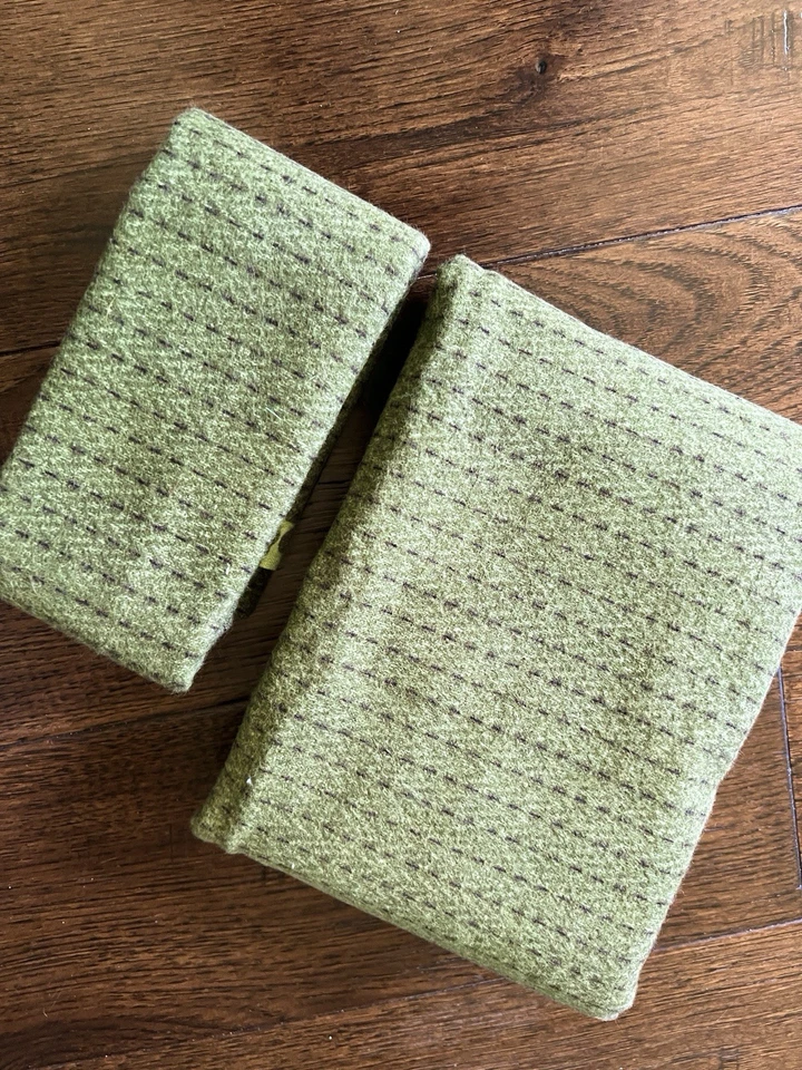 Maywood Studios Woolies 法兰绒-绿色条纹 1 码,10 英寸 x 43 英寸复古 — 第 1/3 张图片