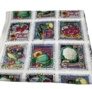 Joan Kessler Concord Fabric Secrets of the Garden Seed Pack Panels 2 yds - Picture 1 of 3